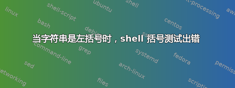 当字符串是左括号时，shell 括号测试出错