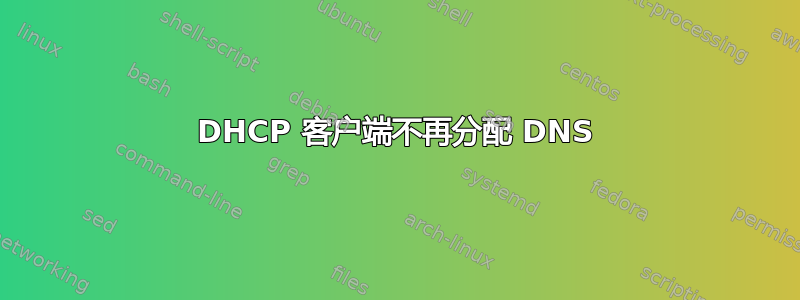 DHCP 客户端不再分配 DNS