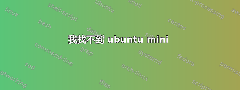 我找不到 ubuntu mini