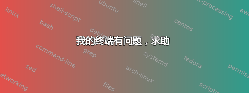 我的终端有问题，求助