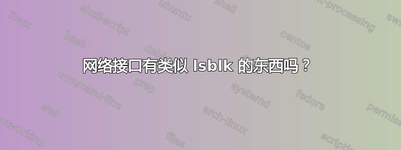 网络接口有类似 lsblk 的东西吗？