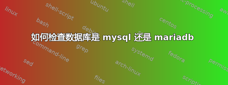 如何检查数据库是 mysql 还是 mariadb