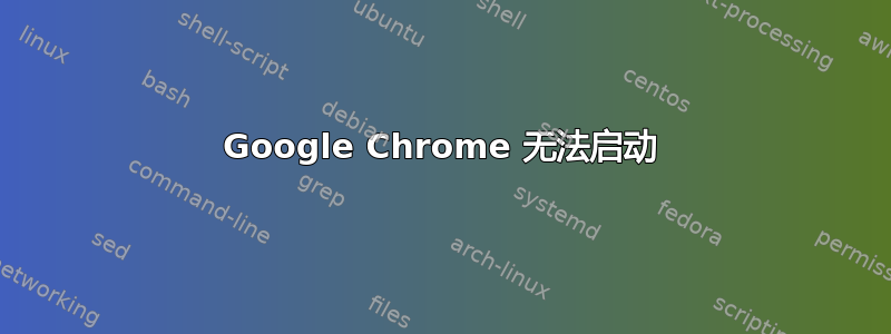 Google Chrome 无法启动