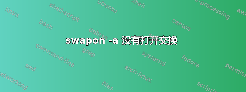 swapon -a 没有打开交换