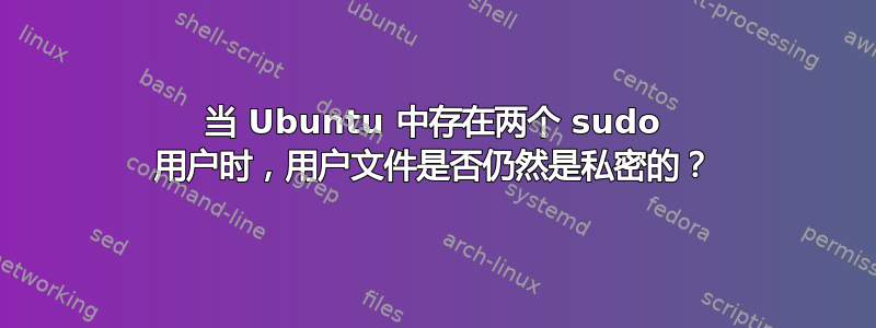 当 Ubuntu 中存在两个 sudo 用户时，用户文件是否仍然是私密的？