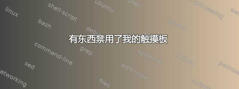 有东西禁用了我的触摸板