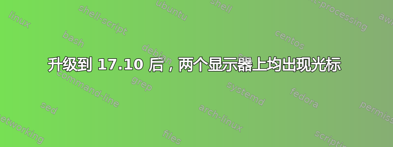 升级到 17.10 后，两个显示器上均出现光标