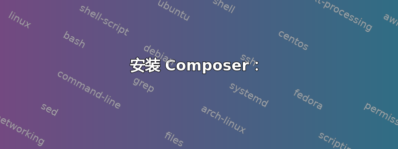 安装 Composer：