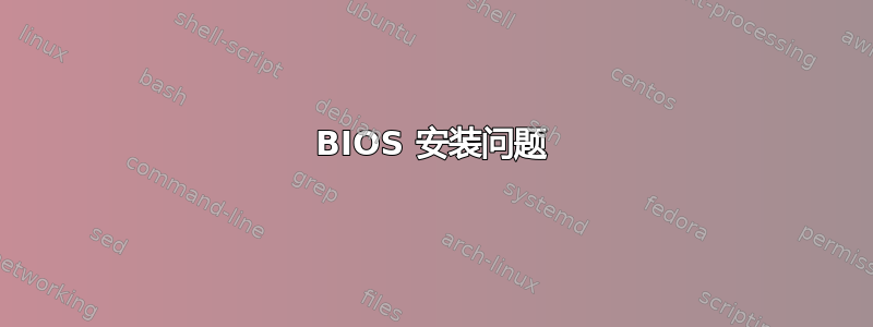 BIOS 安装问题