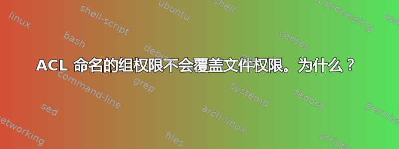 ACL 命名的组权限不会覆盖文件权限。为什么？