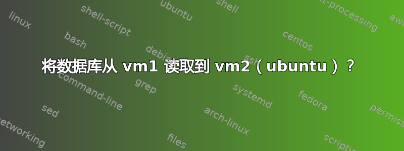 将数据库从 vm1 读取到 vm2（ubuntu）？