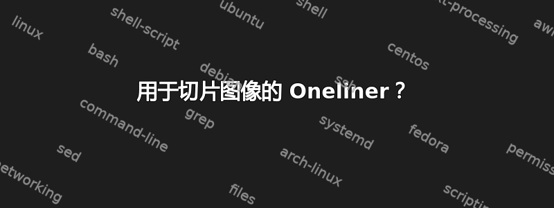 用于切片图像的 Oneliner？