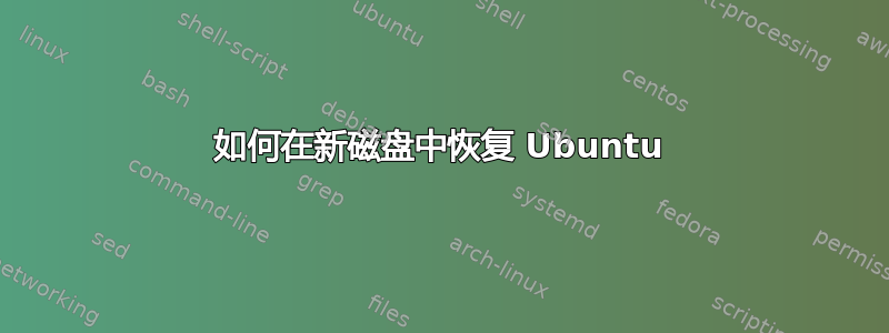 如何在新磁盘中恢复 Ubuntu