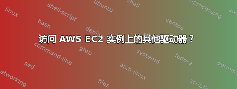 访问 AWS EC2 实例上的其他驱动器？