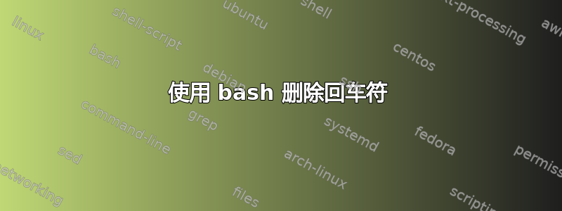 使用 bash 删除回车符