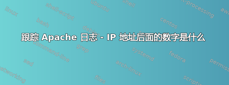 跟踪 Apache 日志 - IP 地址后面的数字是什么