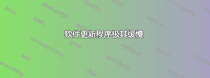 软件更新程序极其缓慢