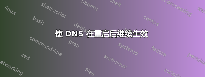 使 DNS 在重启后继续生效