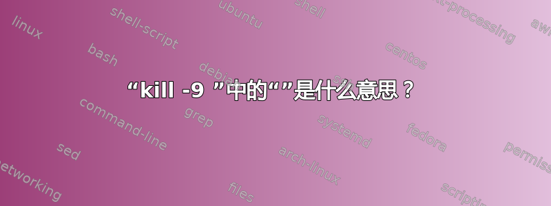 “kill -9 ”中的“”是什么意思？