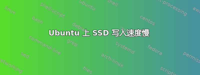 Ubuntu 上 SSD 写入速度慢