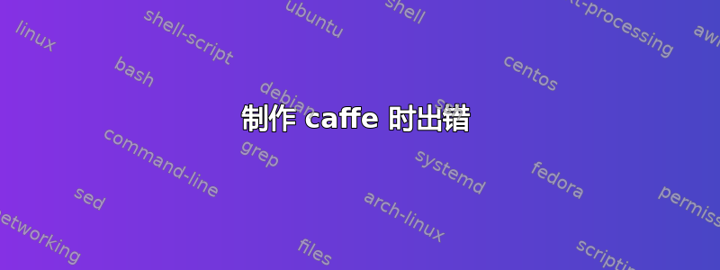 制作 caffe 时出错