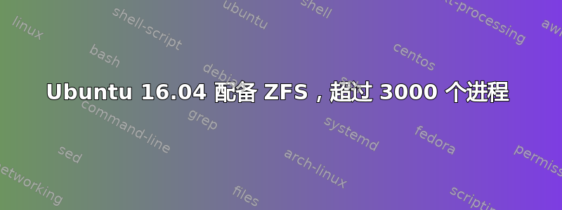 Ubuntu 16.04 配备 ZFS，超过 3000 个进程