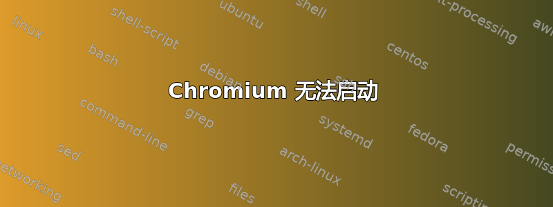 Chromium 无法启动