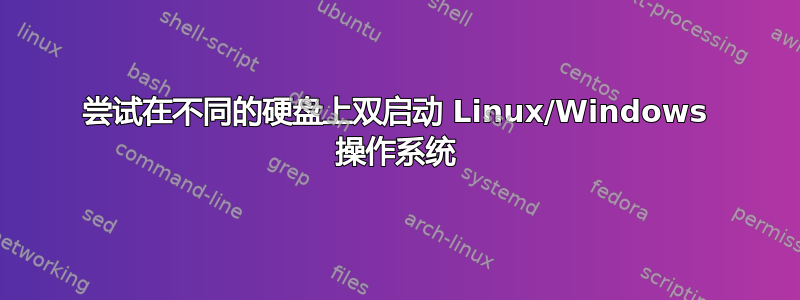 尝试在不同的硬盘上双启动 Linux/Windows 操作系统