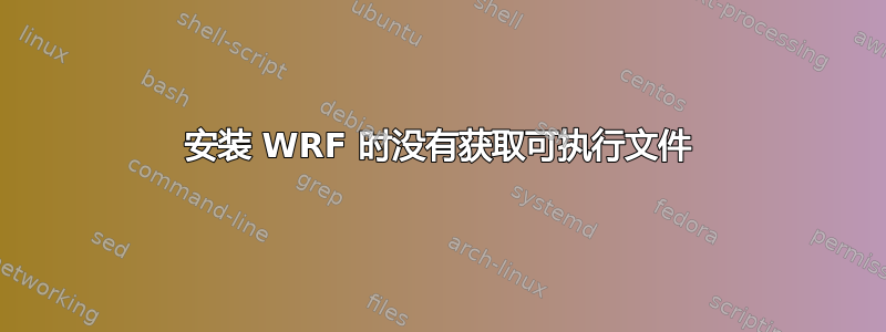 安装 WRF 时没有获取可执行文件