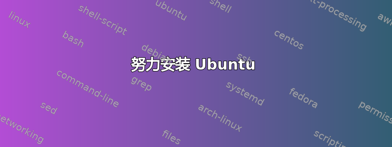 努力安装 Ubuntu