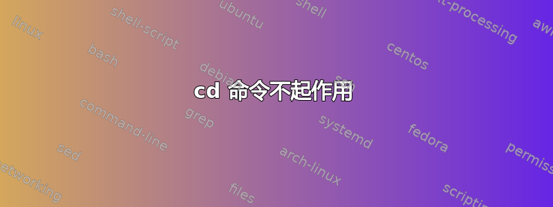 cd 命令不起作用