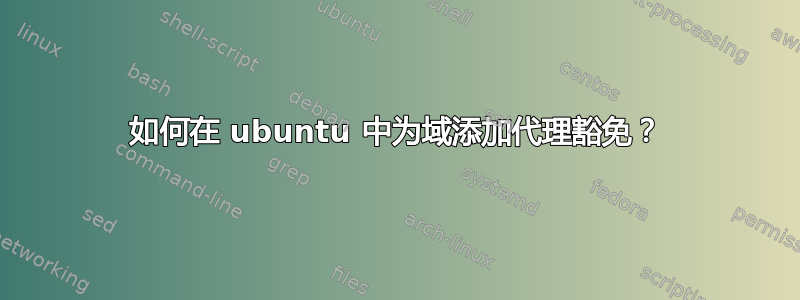 如何在 ubuntu 中为域添加代理豁免？