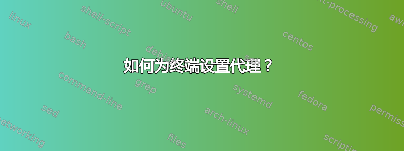 如何为终端设置代理？