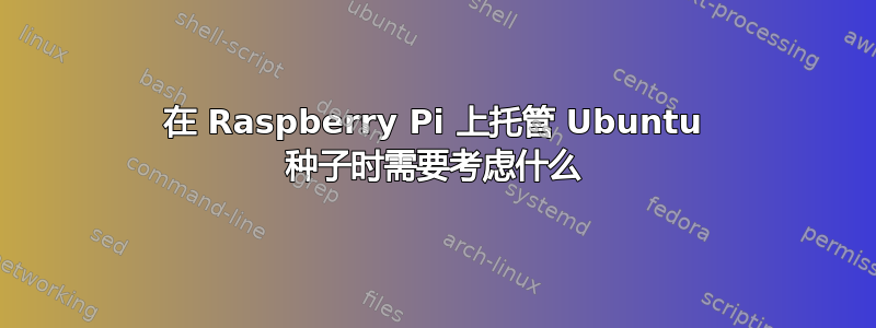 在 Raspberry Pi 上托管 Ubuntu 种子时需要考虑什么