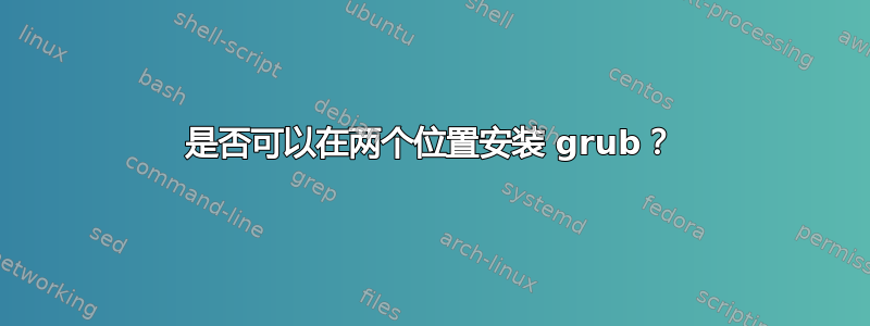 是否可以在两个位置安装 grub？