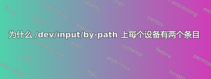 为什么 /dev/input/by-path 上每个设备有两个条目