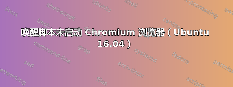 唤醒脚本未启动 Chromium 浏览器（Ubuntu 16.04）