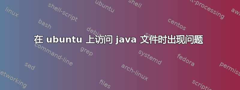 在 ubuntu 上访问 java 文件时出现问题