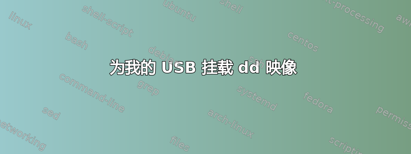 为我的 USB 挂载 dd 映像