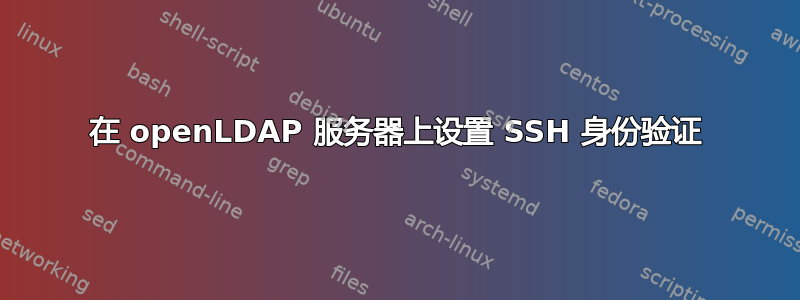 在 openLDAP 服务器上设置 SSH 身份验证