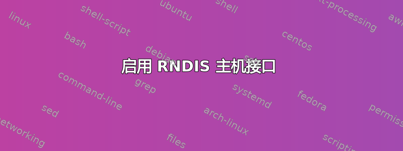 启用 RNDIS 主机接口