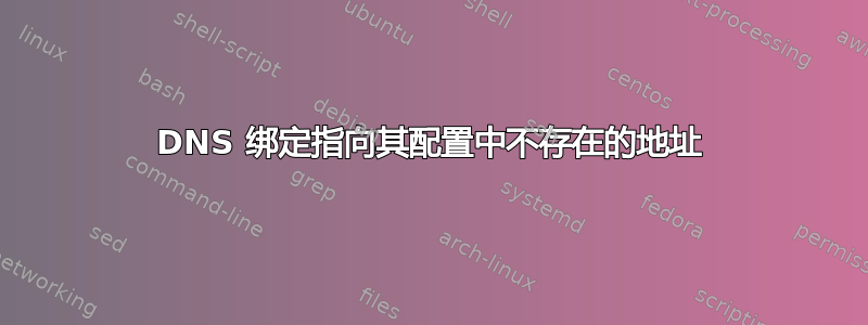 DNS 绑定指向其配置中不存在的地址