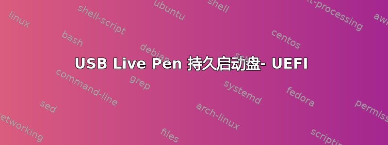 USB Live Pen 持久启动盘- UEFI