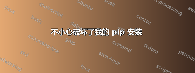 不小心破坏了我的 pip 安装