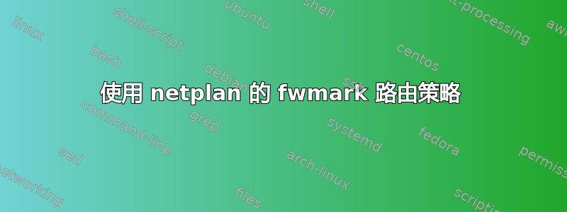 使用 netplan 的 fwmark 路由策略