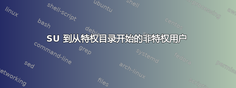 SU 到从特权目录开始的非特权用户