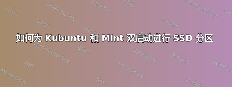 如何为 Kubuntu 和 Mint 双启动进行 SSD 分区