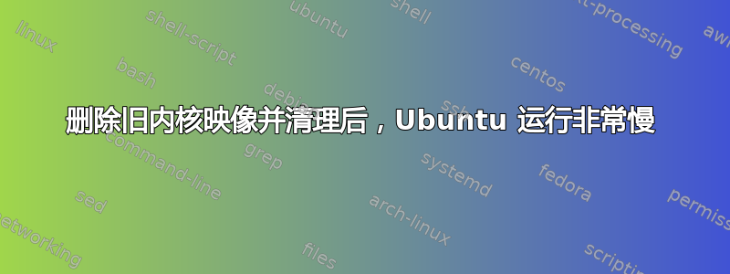 删除旧内核映像并清理后，Ubuntu 运行非常慢