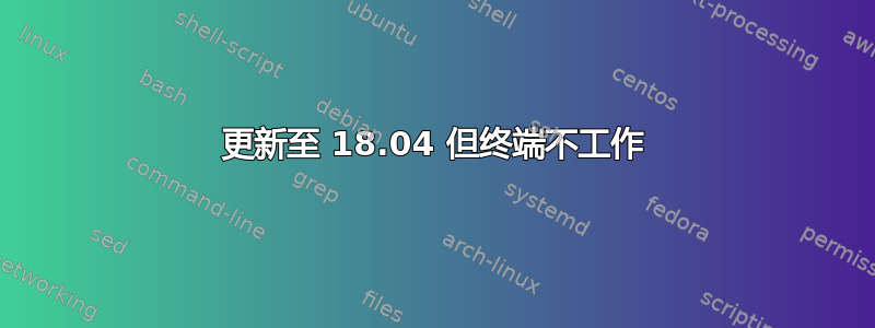 更新至 18.04 但终端不工作