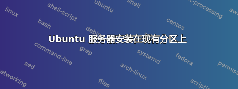 Ubuntu 服务器安装在现有分区上